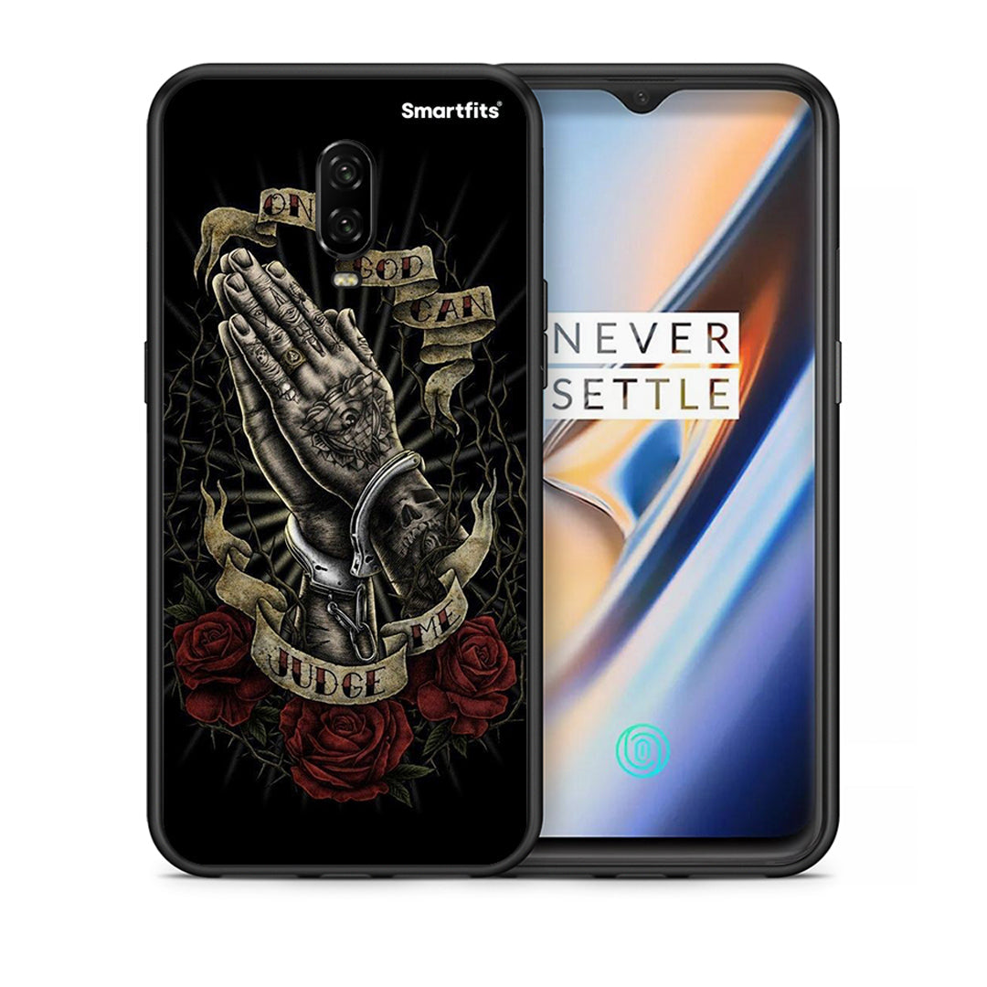 Θήκη OnePlus 6T Judge By God από τη Smartfits με σχέδιο στο πίσω μέρος και μαύρο περίβλημα | OnePlus 6T Judge By God case with colorful back and black bezels