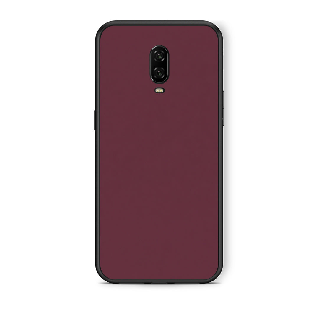Θήκη OnePlus 6T Muted Burgundy από τη Smartfits με σχέδιο στο πίσω μέρος και μαύρο περίβλημα | OnePlus 6T Muted Burgundy case with colorful back and black bezels