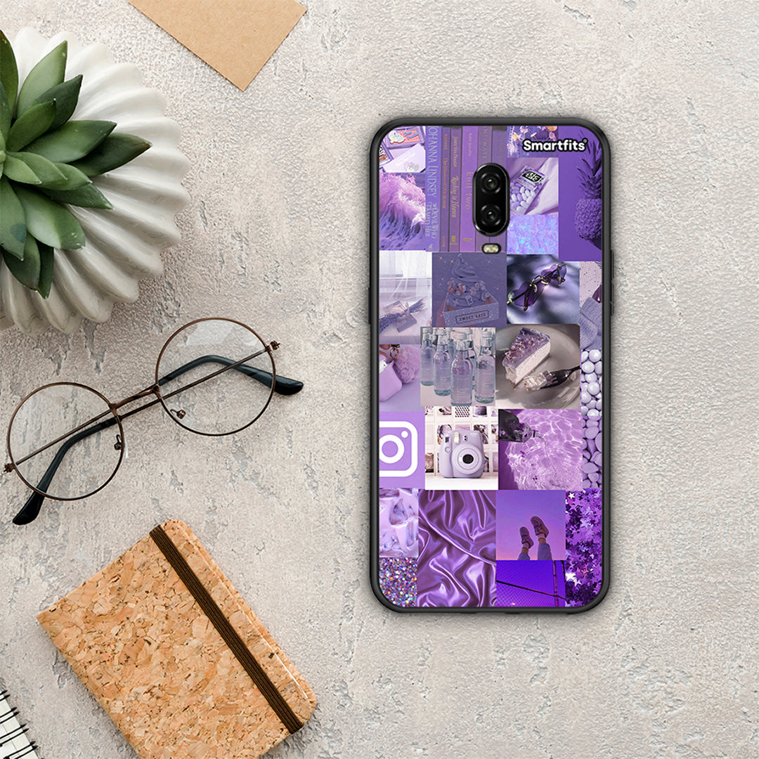 Purple Aesthetic Collage - OnePlus 6T θήκη