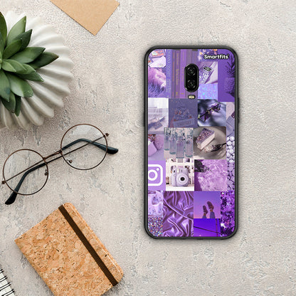 Purple Aesthetic Collage - OnePlus 6T θήκη