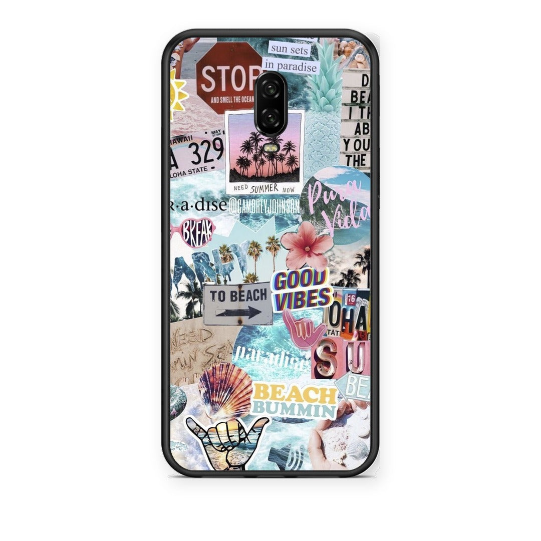 Θήκη OnePlus 6T Summer Vibes από τη Smartfits με σχέδιο στο πίσω μέρος και μαύρο περίβλημα | OnePlus 6T Summer Vibes case with colorful back and black bezels