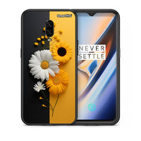 Thumbnail for Θήκη OnePlus 6T Yellow Daisies από τη Smartfits με σχέδιο στο πίσω μέρος και μαύρο περίβλημα | OnePlus 6T Yellow Daisies case with colorful back and black bezels