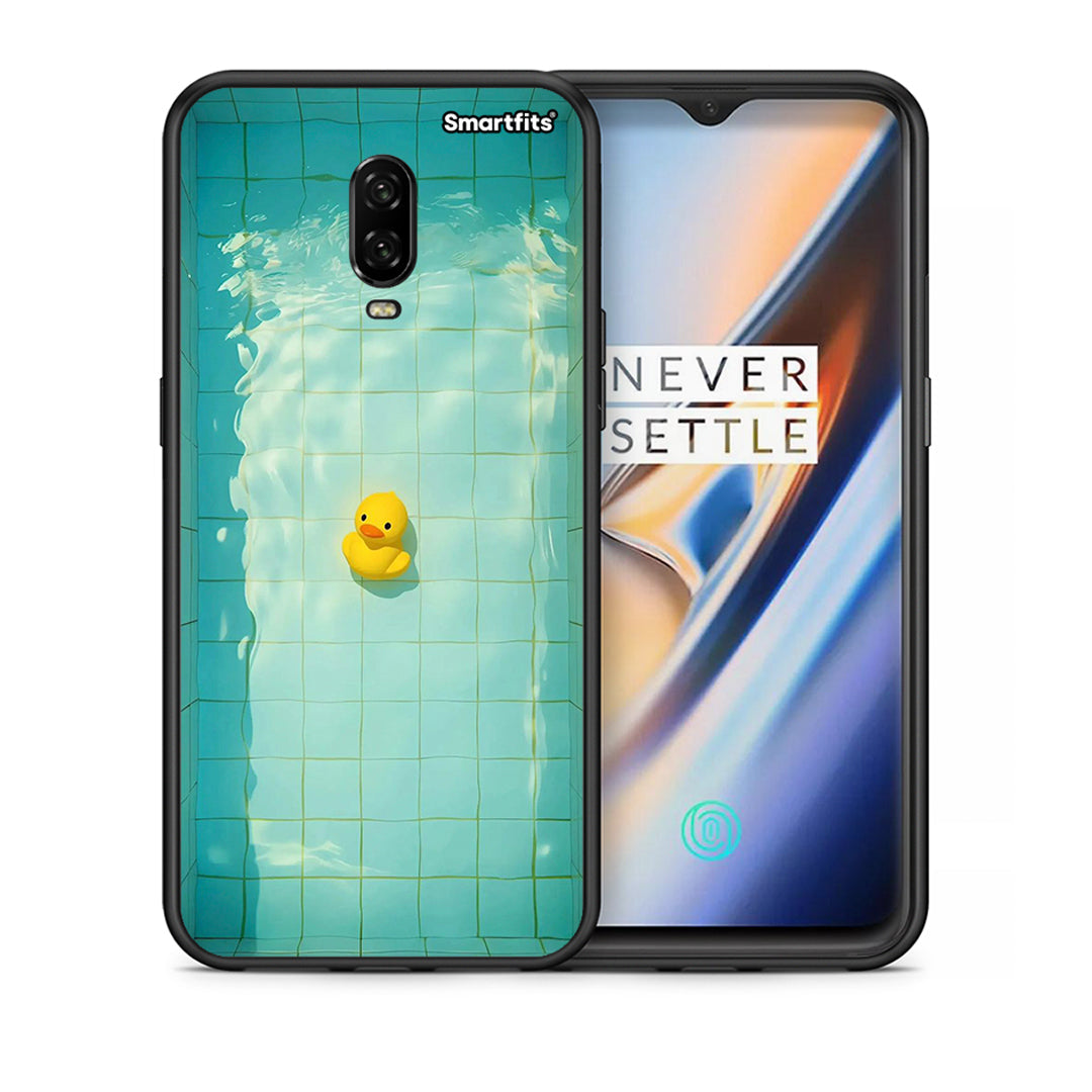 Θήκη OnePlus 6T Yellow Duck από τη Smartfits με σχέδιο στο πίσω μέρος και μαύρο περίβλημα | OnePlus 6T Yellow Duck case with colorful back and black bezels