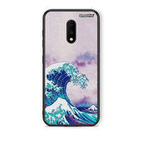 Thumbnail for OnePlus 7 Blue Waves θήκη από τη Smartfits με σχέδιο στο πίσω μέρος και μαύρο περίβλημα | Smartphone case with colorful back and black bezels by Smartfits