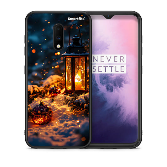 Θήκη OnePlus 7 Christmas Ornaments από τη Smartfits με σχέδιο στο πίσω μέρος και μαύρο περίβλημα | OnePlus 7 Christmas Ornaments case with colorful back and black bezels