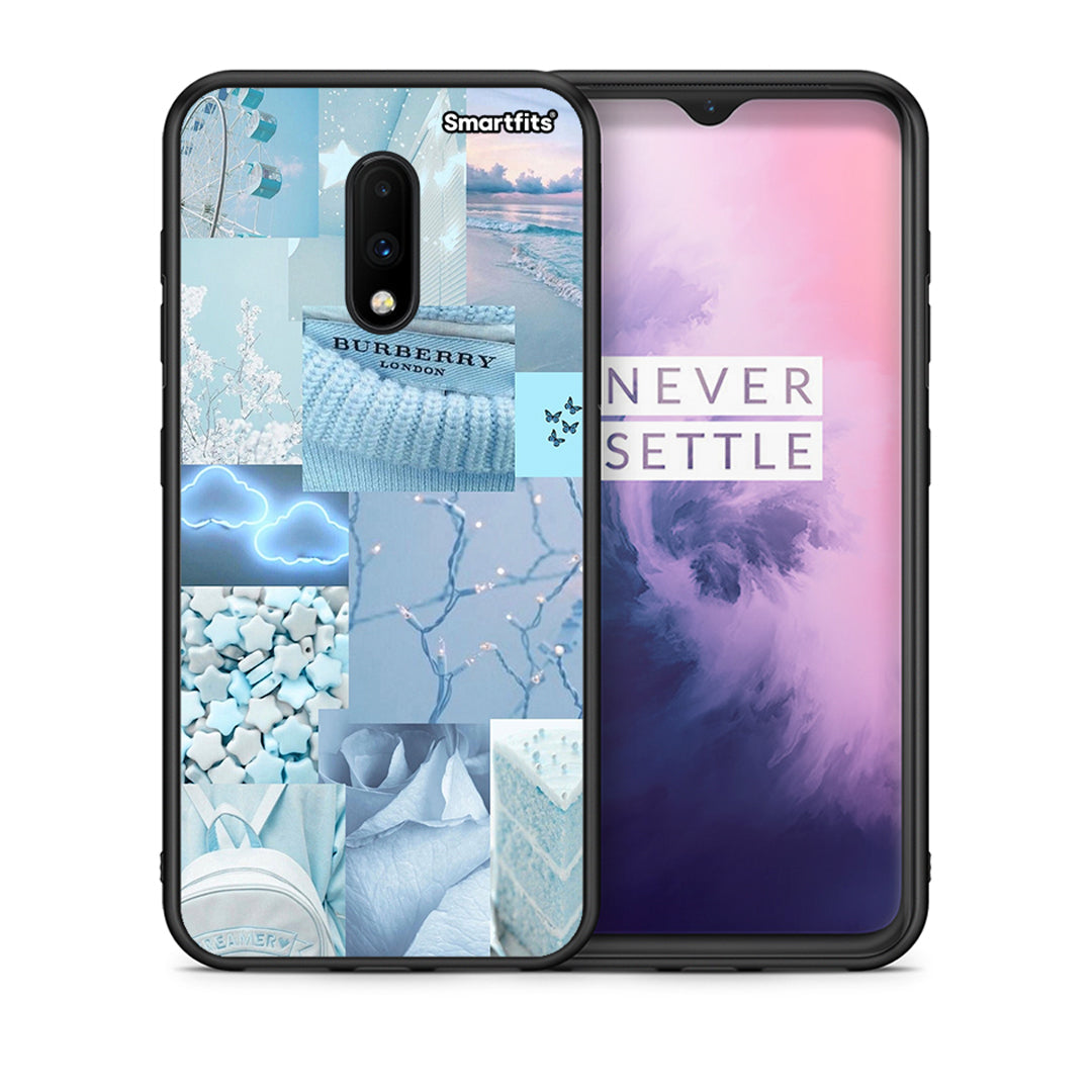 Θήκη OnePlus 7 Ciel Aesthetic Collage από τη Smartfits με σχέδιο στο πίσω μέρος και μαύρο περίβλημα | OnePlus 7 Ciel Aesthetic Collage case with colorful back and black bezels
