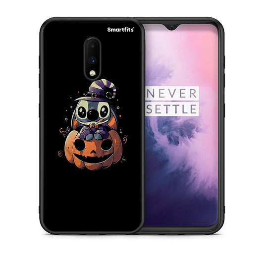 Θήκη OnePlus 7 Halloween Stitch από τη Smartfits με σχέδιο στο πίσω μέρος και μαύρο περίβλημα | OnePlus 7 Halloween Stitch case with colorful back and black bezels