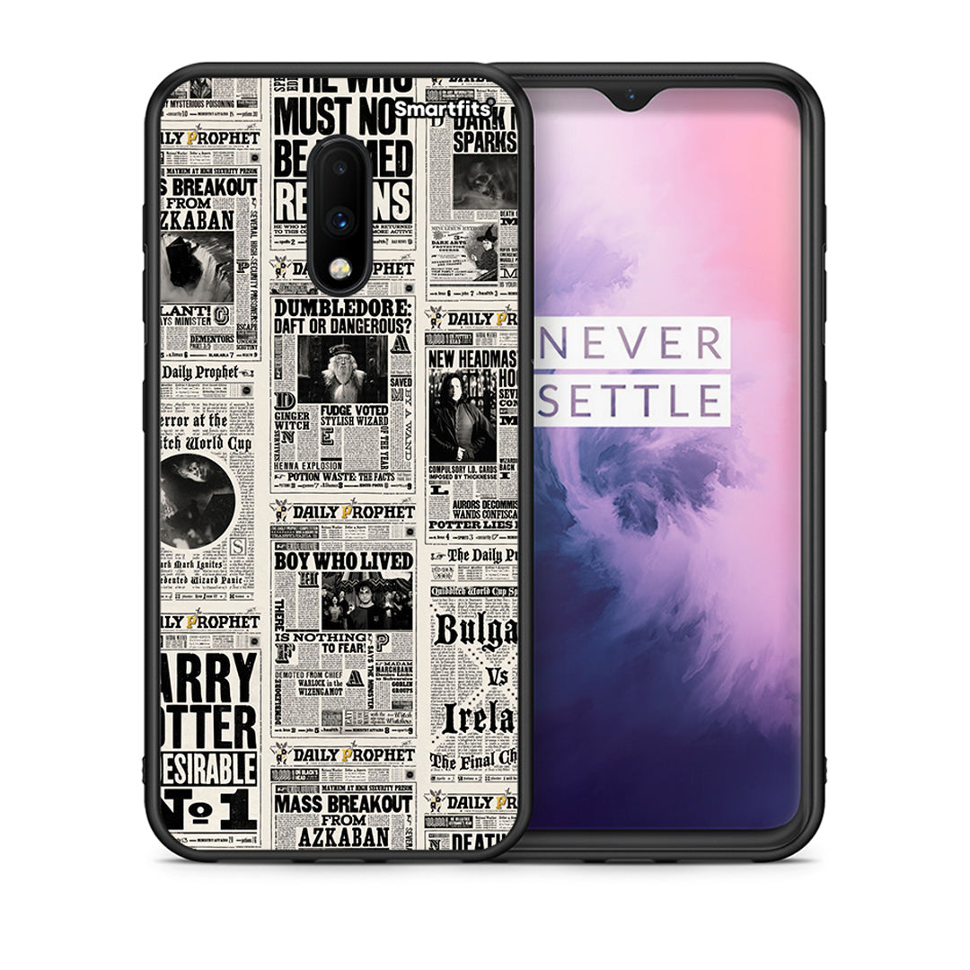 Θήκη OnePlus 7 Harry Paper από τη Smartfits με σχέδιο στο πίσω μέρος και μαύρο περίβλημα | OnePlus 7 Harry Paper case with colorful back and black bezels