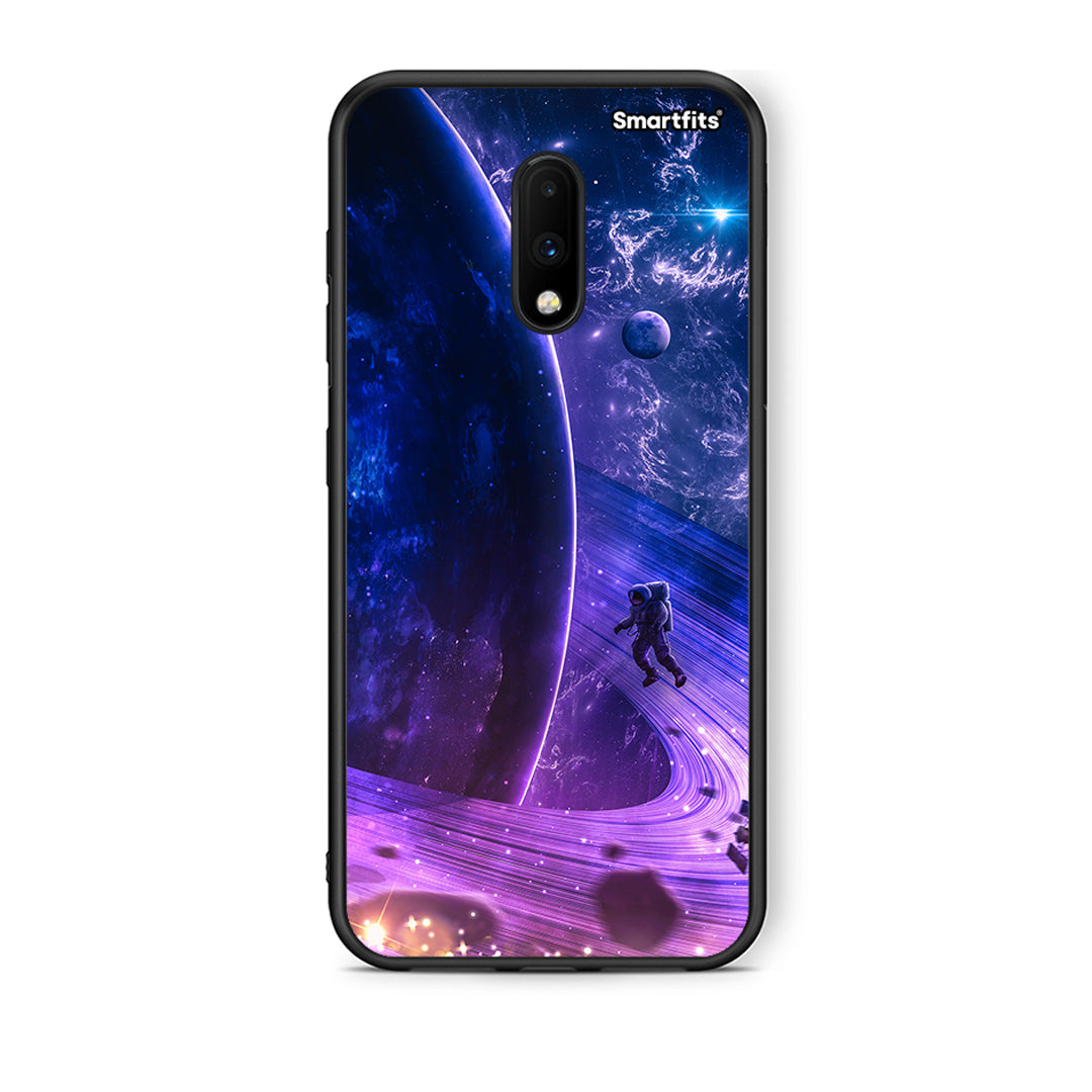OnePlus 7 Lost Astronaut θήκη από τη Smartfits με σχέδιο στο πίσω μέρος και μαύρο περίβλημα | Smartphone case with colorful back and black bezels by Smartfits