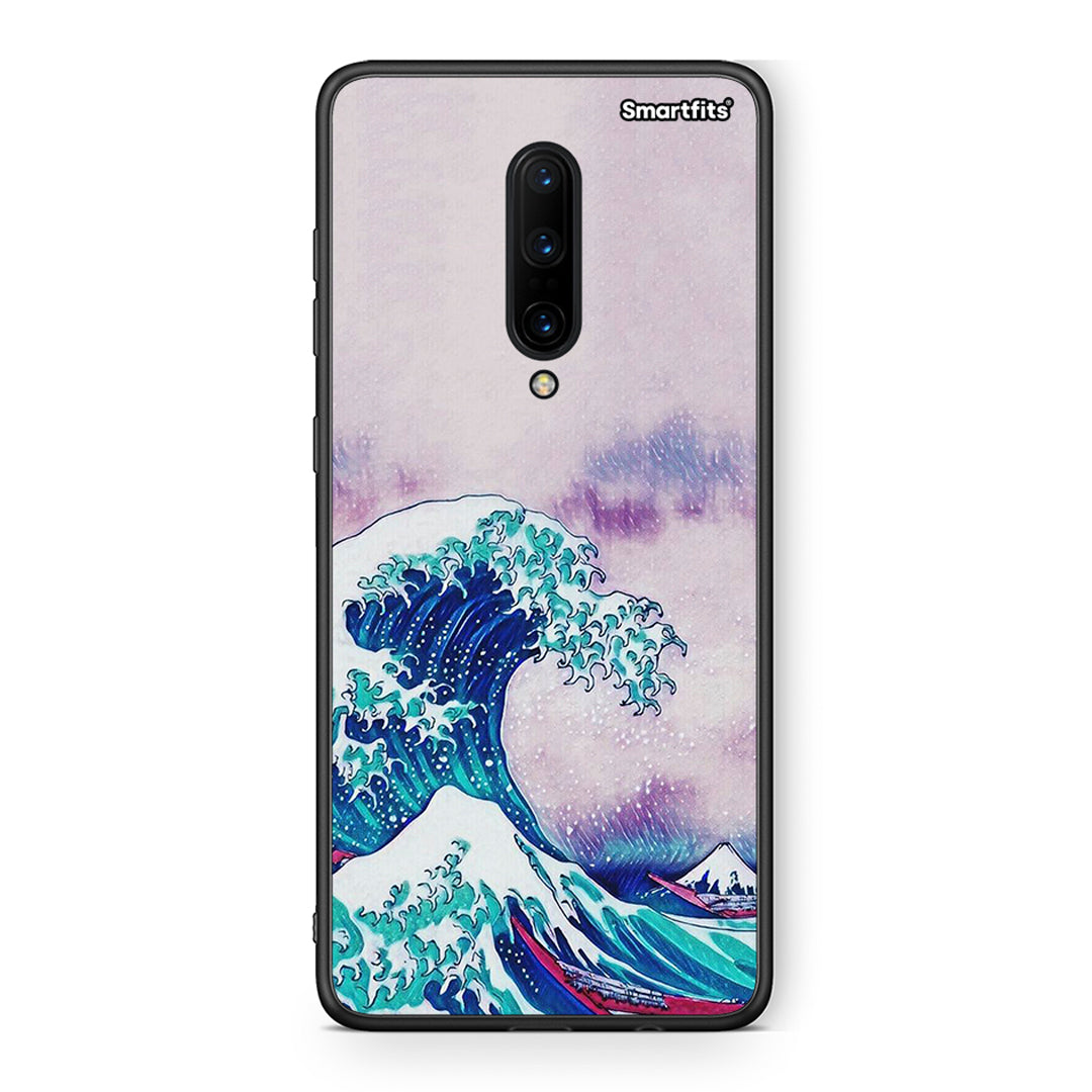 OnePlus 7 Pro Blue Waves θήκη από τη Smartfits με σχέδιο στο πίσω μέρος και μαύρο περίβλημα | Smartphone case with colorful back and black bezels by Smartfits