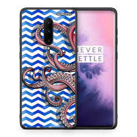 Thumbnail for Θήκη OnePlus 7 Pro Chevron Devilfish από τη Smartfits με σχέδιο στο πίσω μέρος και μαύρο περίβλημα | OnePlus 7 Pro Chevron Devilfish case with colorful back and black bezels