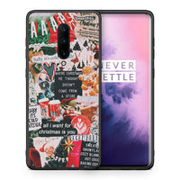 Thumbnail for Θήκη OnePlus 7 Pro Christmas Happiness από τη Smartfits με σχέδιο στο πίσω μέρος και μαύρο περίβλημα | OnePlus 7 Pro Christmas Happiness case with colorful back and black bezels