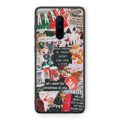OnePlus 7 Pro Christmas Happiness θήκη από τη Smartfits με σχέδιο στο πίσω μέρος και μαύρο περίβλημα | Smartphone case with colorful back and black bezels by Smartfits