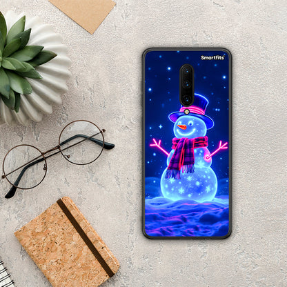 Christmas Neon Snowman - OnePlus 7 Pro θήκη