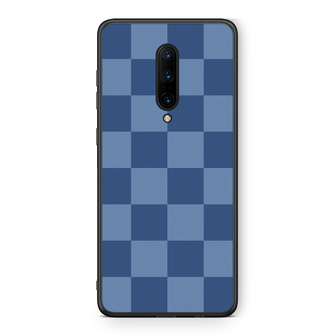 Θήκη OnePlus 7 Pro Denim Blue Checkerboard από τη Smartfits με σχέδιο στο πίσω μέρος και μαύρο περίβλημα | OnePlus 7 Pro Denim Blue Checkerboard case with colorful back and black bezels