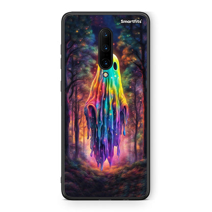 OnePlus 7 Pro Halloween Ghost θήκη από τη Smartfits με σχέδιο στο πίσω μέρος και μαύρο περίβλημα | Smartphone case with colorful back and black bezels by Smartfits