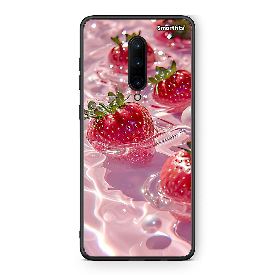 OnePlus 7 Pro Juicy Strawberries θήκη από τη Smartfits με σχέδιο στο πίσω μέρος και μαύρο περίβλημα | Smartphone case with colorful back and black bezels by Smartfits