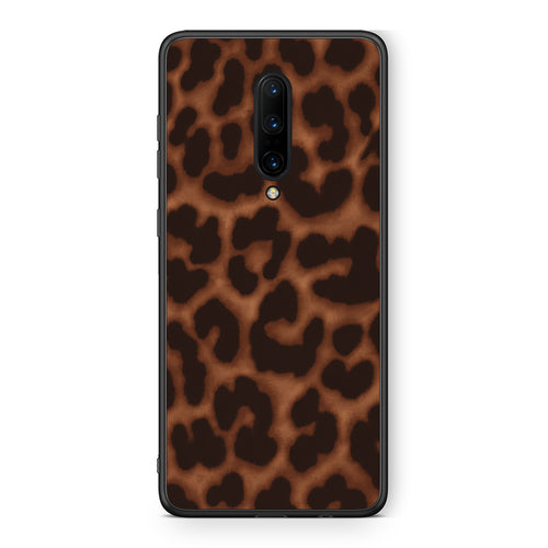 Θήκη OnePlus 7 Pro Leopard Print Dark Brown από τη Smartfits με σχέδιο στο πίσω μέρος και μαύρο περίβλημα | OnePlus 7 Pro Leopard Print Dark Brown case with colorful back and black bezels