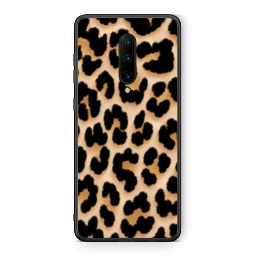 Θήκη OnePlus 7 Pro Leopard Print Tan Large από τη Smartfits με σχέδιο στο πίσω μέρος και μαύρο περίβλημα | OnePlus 7 Pro Leopard Print Tan Large case with colorful back and black bezels