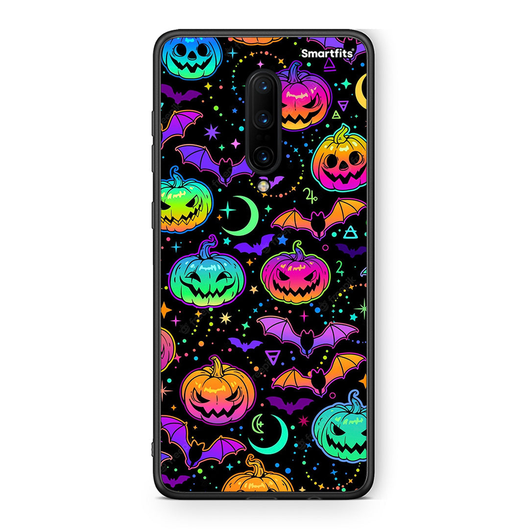 OnePlus 7 Pro Neon Halloween θήκη από τη Smartfits με σχέδιο στο πίσω μέρος και μαύρο περίβλημα | Smartphone case with colorful back and black bezels by Smartfits