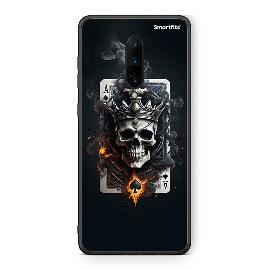 OnePlus 7 Pro Skull King Ace θήκη από τη Smartfits με σχέδιο στο πίσω μέρος και μαύρο περίβλημα | Smartphone case with colorful back and black bezels by Smartfits