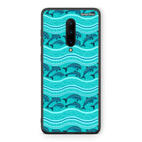 Thumbnail for OnePlus 7 Pro Swimming Dolphins θήκη από τη Smartfits με σχέδιο στο πίσω μέρος και μαύρο περίβλημα | Smartphone case with colorful back and black bezels by Smartfits