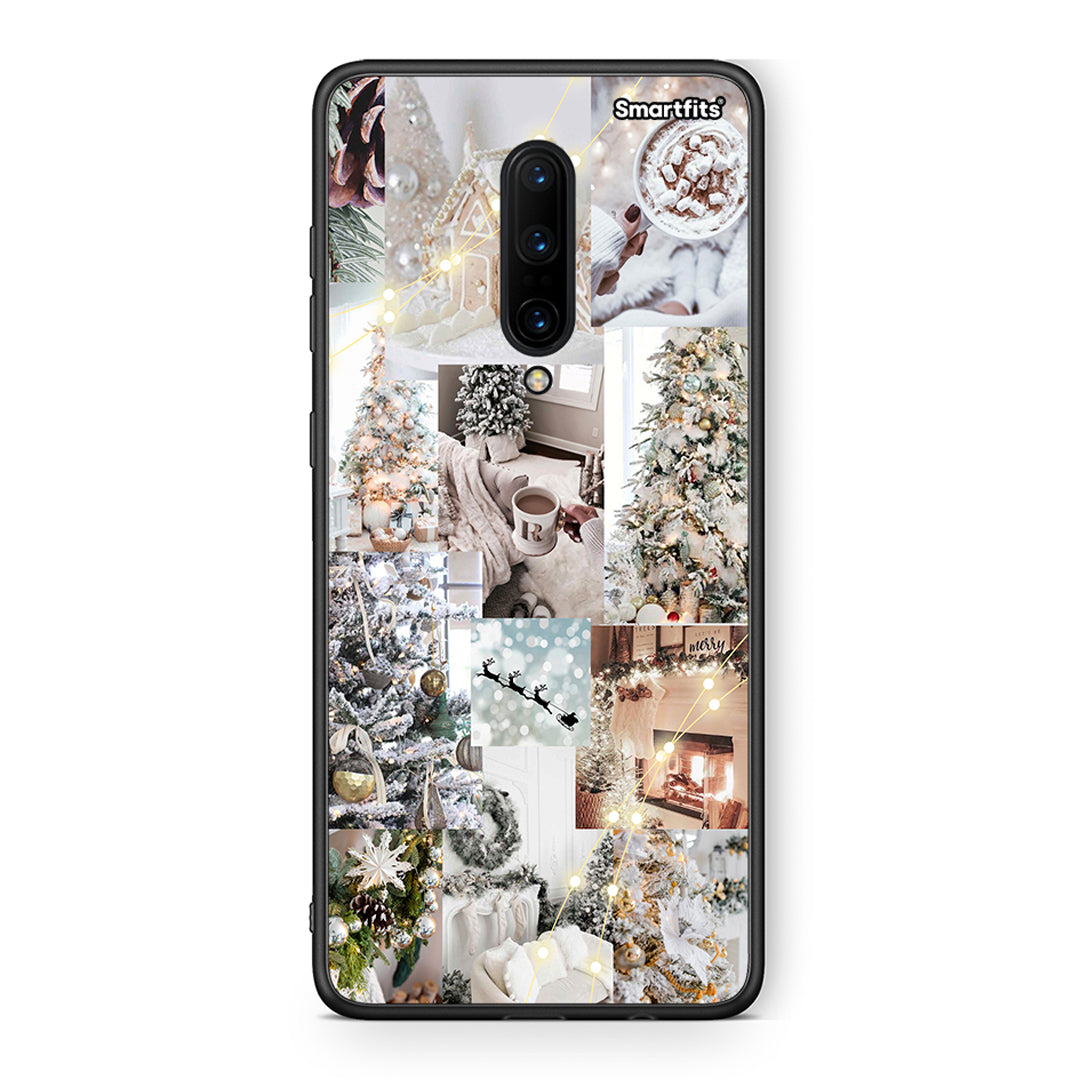 OnePlus 7 Pro White Christmas θήκη από τη Smartfits με σχέδιο στο πίσω μέρος και μαύρο περίβλημα | Smartphone case with colorful back and black bezels by Smartfits