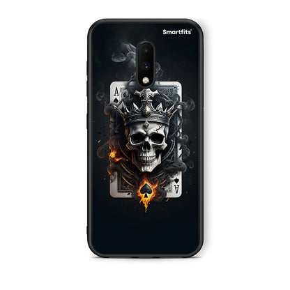 OnePlus 7 Skull King Ace θήκη από τη Smartfits με σχέδιο στο πίσω μέρος και μαύρο περίβλημα | Smartphone case with colorful back and black bezels by Smartfits