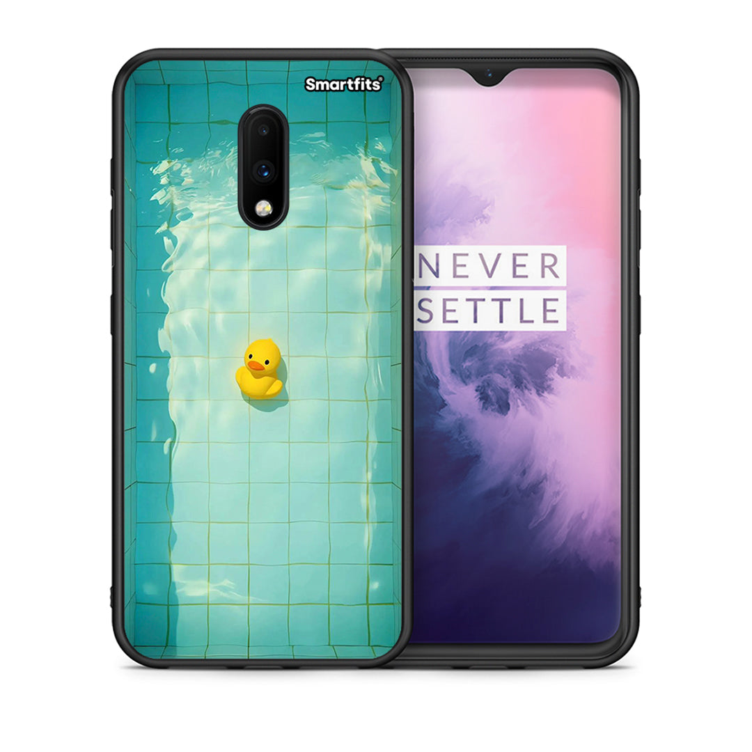 Θήκη OnePlus 7 Yellow Duck από τη Smartfits με σχέδιο στο πίσω μέρος και μαύρο περίβλημα | OnePlus 7 Yellow Duck case with colorful back and black bezels