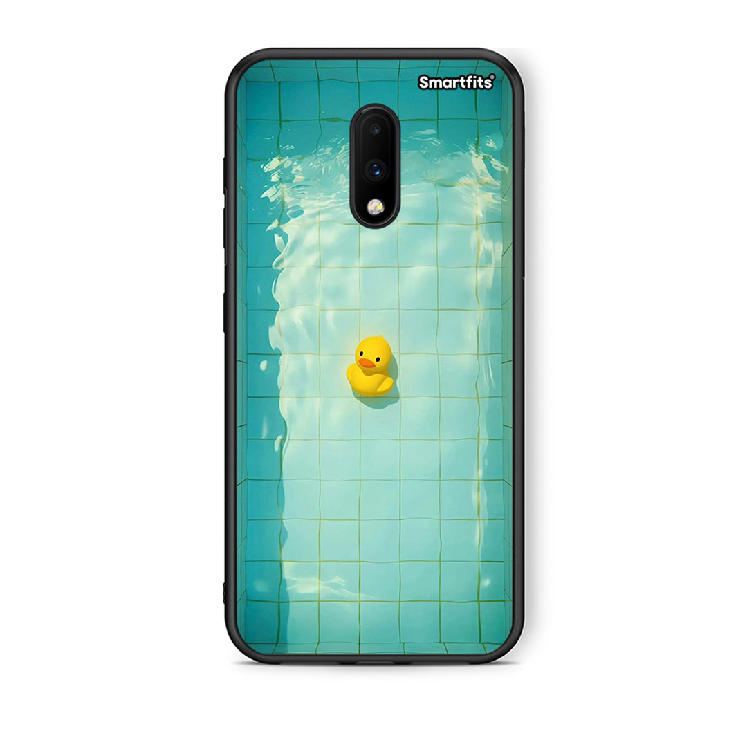 OnePlus 7 Yellow Duck θήκη από τη Smartfits με σχέδιο στο πίσω μέρος και μαύρο περίβλημα | Smartphone case with colorful back and black bezels by Smartfits