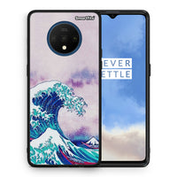 Thumbnail for Θήκη OnePlus 7T Blue Waves από τη Smartfits με σχέδιο στο πίσω μέρος και μαύρο περίβλημα | OnePlus 7T Blue Waves case with colorful back and black bezels