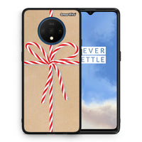 Thumbnail for Θήκη OnePlus 7T Christmas Gift από τη Smartfits με σχέδιο στο πίσω μέρος και μαύρο περίβλημα | OnePlus 7T Christmas Gift case with colorful back and black bezels