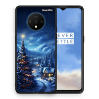 Thumbnail for Θήκη OnePlus 7T Christmas Scenery από τη Smartfits με σχέδιο στο πίσω μέρος και μαύρο περίβλημα | OnePlus 7T Christmas Scenery case with colorful back and black bezels