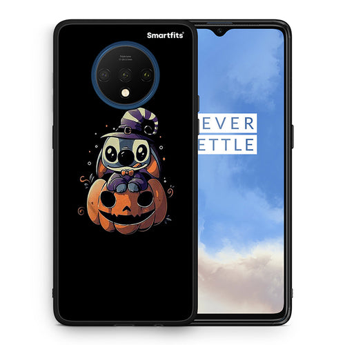 Θήκη OnePlus 7T Halloween Stitch από τη Smartfits με σχέδιο στο πίσω μέρος και μαύρο περίβλημα | OnePlus 7T Halloween Stitch case with colorful back and black bezels