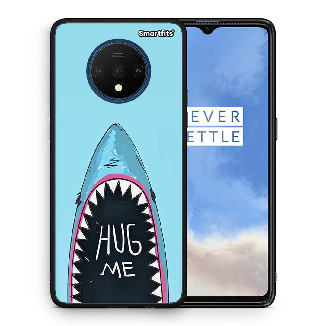 Θήκη OnePlus 7T Hug Me από τη Smartfits με σχέδιο στο πίσω μέρος και μαύρο περίβλημα | OnePlus 7T Hug Me case with colorful back and black bezels