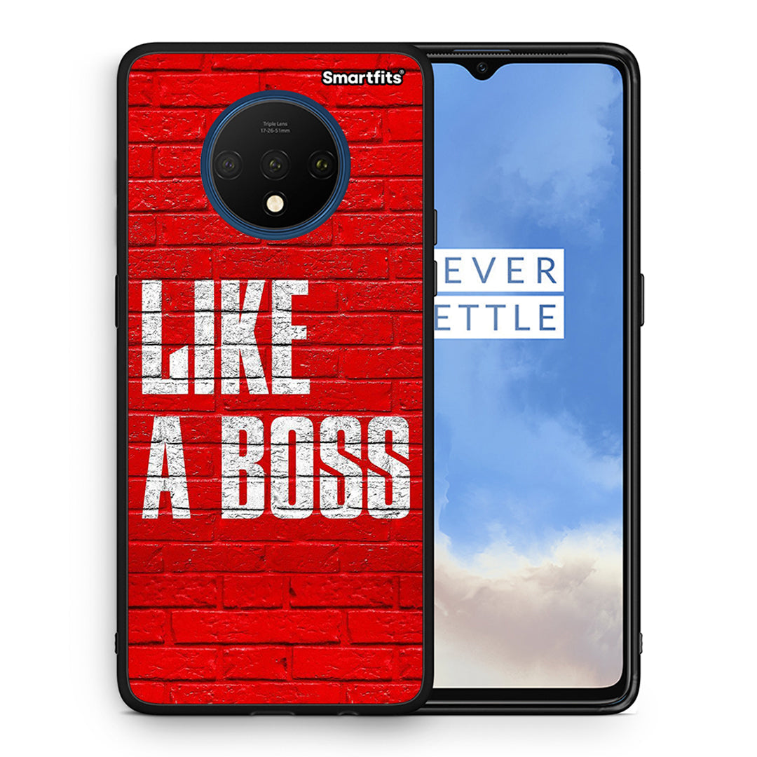 Θήκη OnePlus 7T Like A Boss από τη Smartfits με σχέδιο στο πίσω μέρος και μαύρο περίβλημα | OnePlus 7T Like A Boss case with colorful back and black bezels