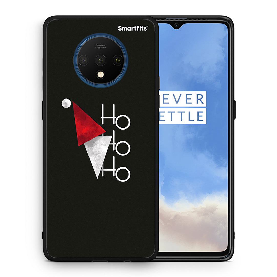 Θήκη OnePlus 7T Minimal Christmas από τη Smartfits με σχέδιο στο πίσω μέρος και μαύρο περίβλημα | OnePlus 7T Minimal Christmas case with colorful back and black bezels