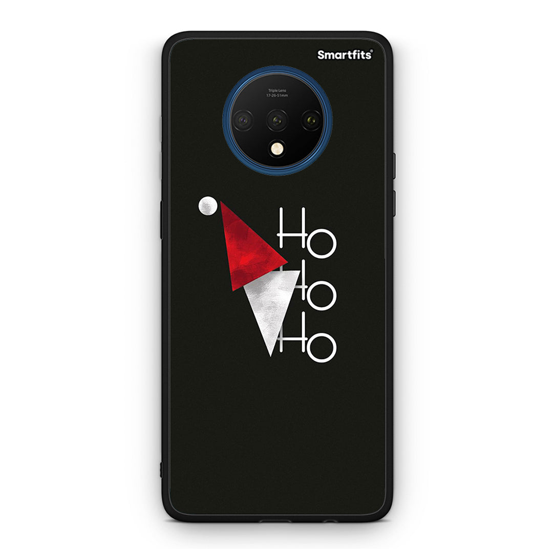 OnePlus 7T Minimal Christmas θήκη από τη Smartfits με σχέδιο στο πίσω μέρος και μαύρο περίβλημα | Smartphone case with colorful back and black bezels by Smartfits