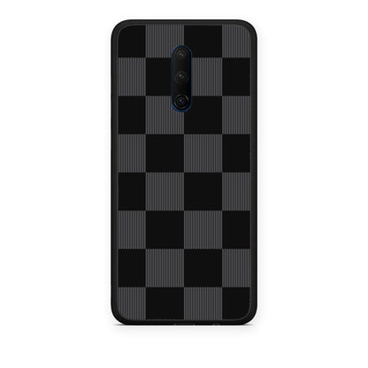 Θήκη OnePlus 7T Pro Black and Charcoal Striped Checks από τη Smartfits με σχέδιο στο πίσω μέρος και μαύρο περίβλημα | OnePlus 7T Pro Black and Charcoal Striped Checks case with colorful back and black bezels