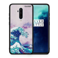 Thumbnail for Θήκη OnePlus 7T Pro Blue Waves από τη Smartfits με σχέδιο στο πίσω μέρος και μαύρο περίβλημα | OnePlus 7T Pro Blue Waves case with colorful back and black bezels