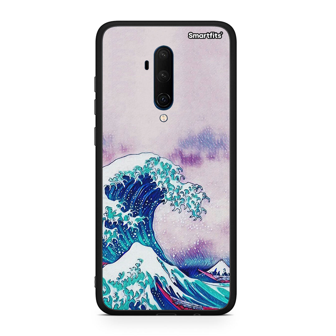 OnePlus 7T Pro Blue Waves θήκη από τη Smartfits με σχέδιο στο πίσω μέρος και μαύρο περίβλημα | Smartphone case with colorful back and black bezels by Smartfits