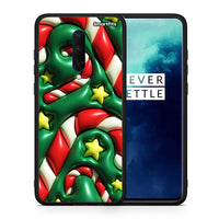 Thumbnail for Θήκη OnePlus 7T Pro Christmas Bubbles από τη Smartfits με σχέδιο στο πίσω μέρος και μαύρο περίβλημα | OnePlus 7T Pro Christmas Bubbles case with colorful back and black bezels