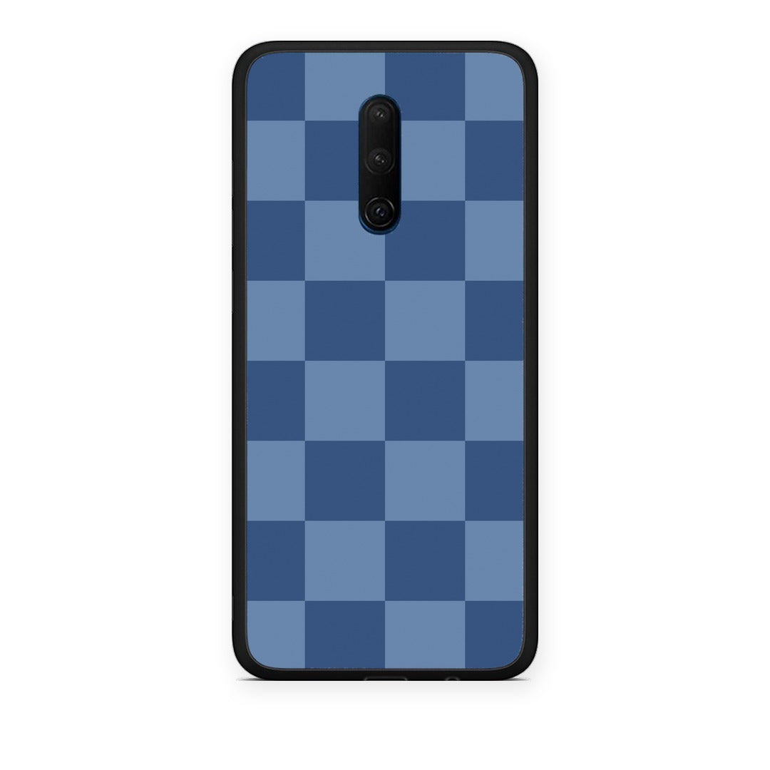 Θήκη OnePlus 7T Pro Denim Blue Checkerboard από τη Smartfits με σχέδιο στο πίσω μέρος και μαύρο περίβλημα | OnePlus 7T Pro Denim Blue Checkerboard case with colorful back and black bezels