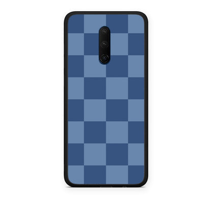 Θήκη OnePlus 7T Pro Denim Blue Checkerboard από τη Smartfits με σχέδιο στο πίσω μέρος και μαύρο περίβλημα | OnePlus 7T Pro Denim Blue Checkerboard case with colorful back and black bezels
