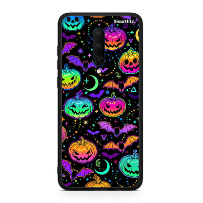 OnePlus 7T Pro Neon Halloween θήκη από τη Smartfits με σχέδιο στο πίσω μέρος και μαύρο περίβλημα | Smartphone case with colorful back and black bezels by Smartfits