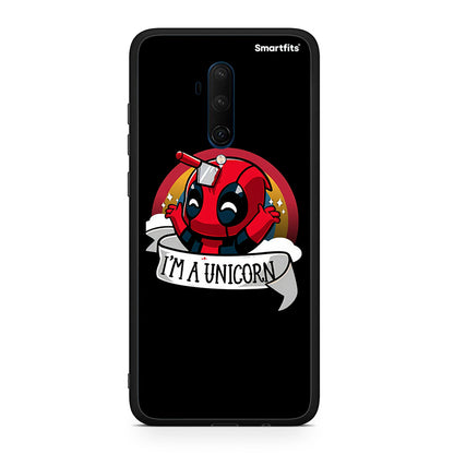 OnePlus 7T Pro Unicorn Deadpool θήκη από τη Smartfits με σχέδιο στο πίσω μέρος και μαύρο περίβλημα | Smartphone case with colorful back and black bezels by Smartfits