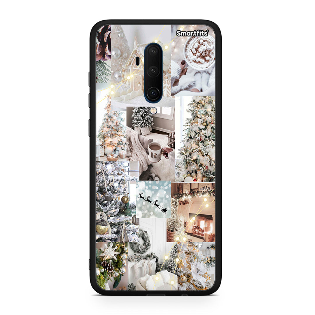 OnePlus 7T Pro White Christmas θήκη από τη Smartfits με σχέδιο στο πίσω μέρος και μαύρο περίβλημα | Smartphone case with colorful back and black bezels by Smartfits