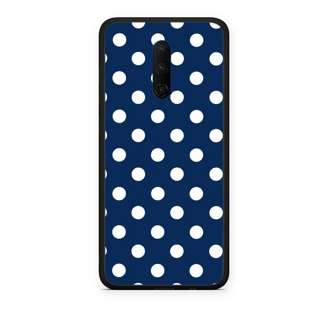 Θήκη OnePlus 7T Pro White Large Polka Dots on Navy από τη Smartfits με σχέδιο στο πίσω μέρος και μαύρο περίβλημα | OnePlus 7T Pro White Large Polka Dots on Navy case with colorful back and black bezels
