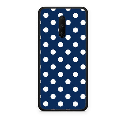 Θήκη OnePlus 7T Pro White Large Polka Dots on Navy από τη Smartfits με σχέδιο στο πίσω μέρος και μαύρο περίβλημα | OnePlus 7T Pro White Large Polka Dots on Navy case with colorful back and black bezels