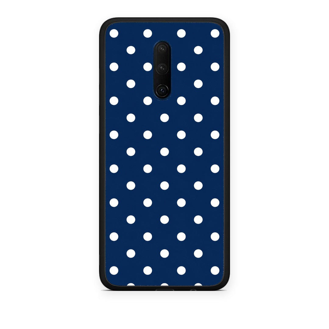 Θήκη OnePlus 7T Pro White Small Polka Dots on Navy από τη Smartfits με σχέδιο στο πίσω μέρος και μαύρο περίβλημα | OnePlus 7T Pro White Small Polka Dots on Navy case with colorful back and black bezels